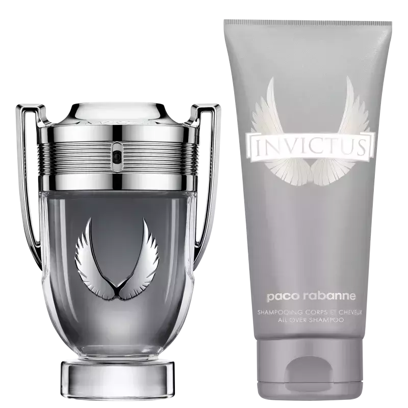 Conjunto Invictus Platinum Paco Rabanne Masculino - Eau de Parfum 100ml + Gel de Banho 100ml